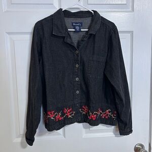 vintage embroidered denim jacket